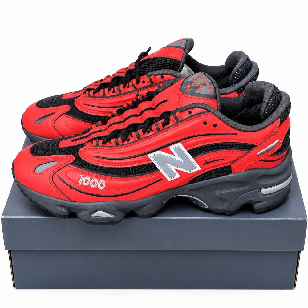 New Balance 1000 Blast Red Metallic Silver M1000MSR Men's Size 8.5 D Sneakers